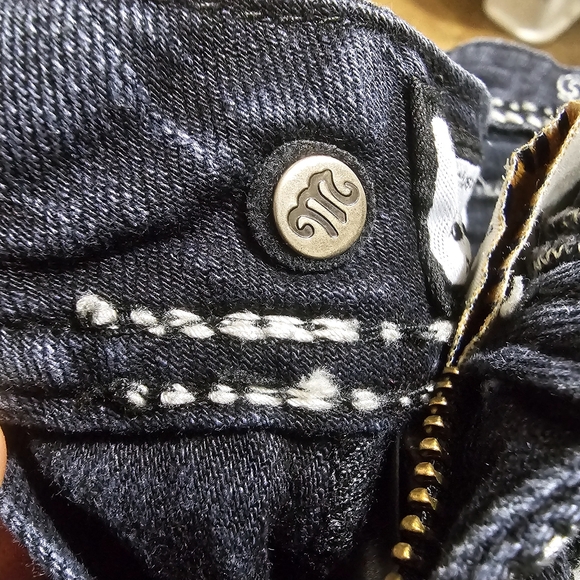 Miss Me Low-Rise Bootcut Jeans Womens 30 Black Wash Women's Distressed - Picture 16 of 16